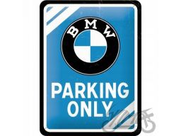 Bmw tablica metalowa parking only 15x20cm