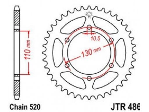 Zębatka przednia jtf1370.16 szczecin cbr varadero