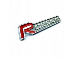 Emblemat logo znaczek volvo r-design - czerwony