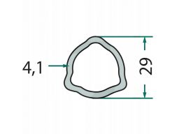 Rura profilowa do wałka 29x4 cena za mb