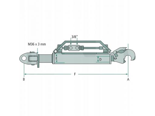 Łącznik górny hydrauliczny dwustronny kat. 3