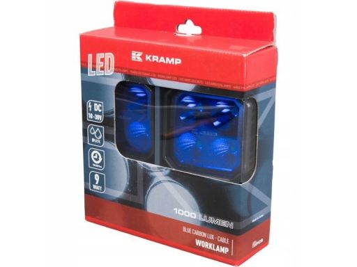 Lampa robocza led 9w 1000 lm niebieska opryskiwacz
