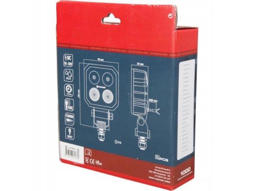 Lampa robocza led 9w 1000 lm niebieska opryskiwacz