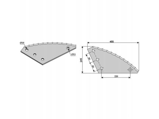 Nóż strautmann 403x210x8mm vertimix 609035|00