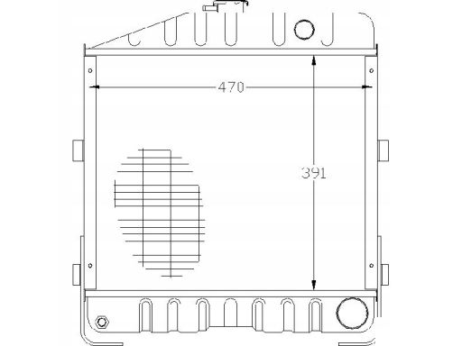 Chłodnica wody case 323322|9r92 | 1328723c92 | 1328723c