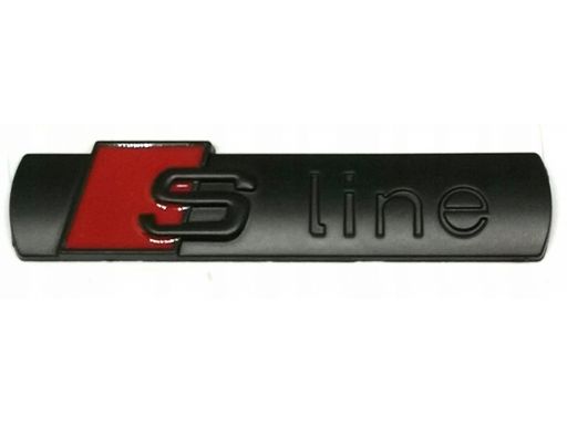 Emblemat znaczek logo audi s-line czarny matowy