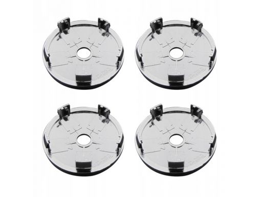 Dekielek dekiel skoda czarno srebrny 60mm - 4 szt