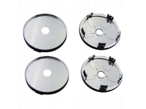 Dekielek dekiel skoda czarno srebrny 60mm - 4 szt