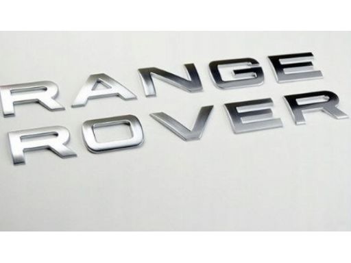 Emblemat logo napis range rover - srebrny połysk