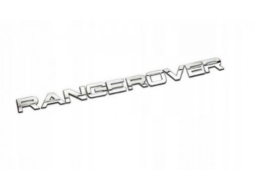 Emblemat logo napis range rover - srebrny połysk