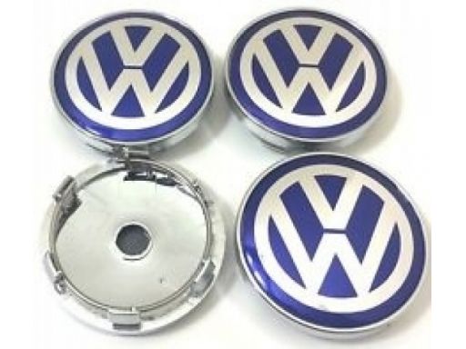 Vw dekiel dekielek emblemat 60mm niebieski x4szt