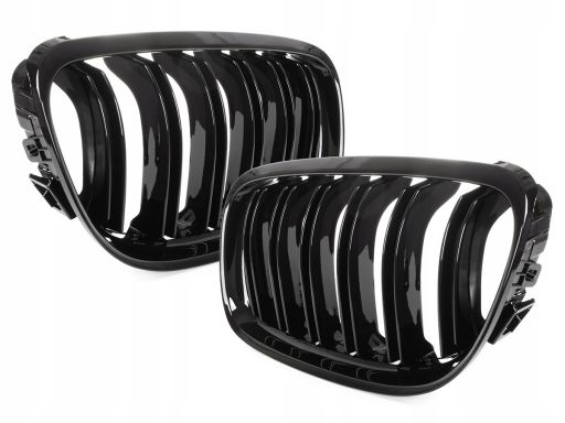 Black glossy atrapa grill nerki bmw 3 e90 e91 lift