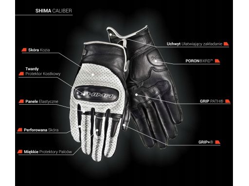 Rękawice motocyklowe shima caliber gratisy xl