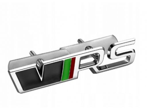 Emblemat znaczek logo na grill skoda vrs rs srebrn