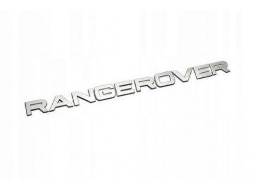 Emblemat logo napis range rover - srebrny matowy