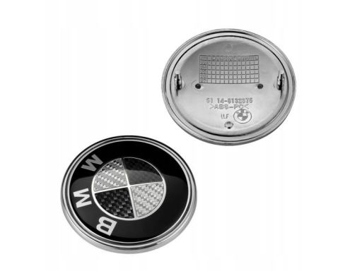 Bmw logo emblemat 7 sztuk komplet carbon black