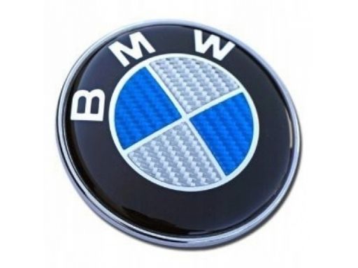 Bmw logo emblemat naklejka znaczek 45mm carbon blu