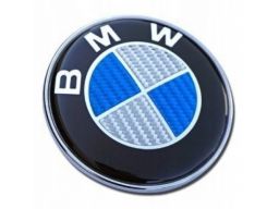 Bmw logo emblemat naklejka znaczek 45mm carbon blu