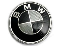 Bmw logo emblemat znaczek 74mm carbon black