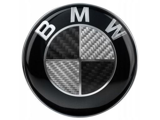 Bmw logo emblemat naklejka znaczek 45mm carbon bl