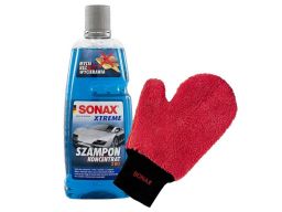Sonax szampon 2w1 1l + sonax rękawica z mikrofibry
