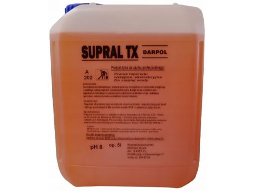 Pranie tapicerki wstępne ekstrakcyjne supral tx 5l