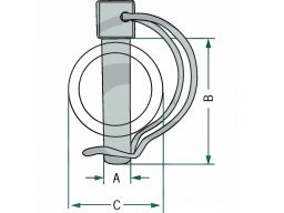 Zawleczka rurowa fi 6mm 36mm