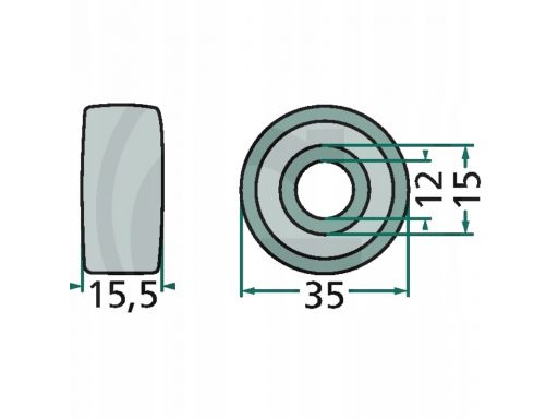 Rolka podbieracza welger 12x35x15,5 | 0922180300 | 210