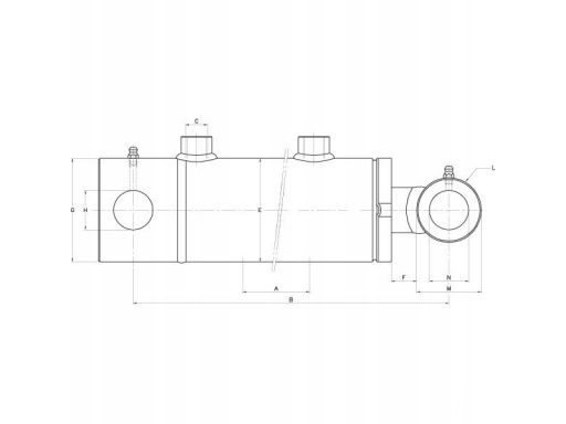 Siłownik cylinder hydrauliczny 25/40/400 mm dwustr