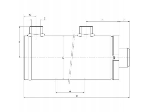 Siłownik cylinder hydrauliczny dwustronny 25/40/50