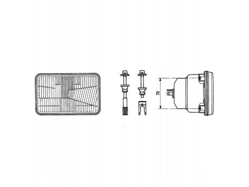 Reflektor lampa przednia john deere 054000|00