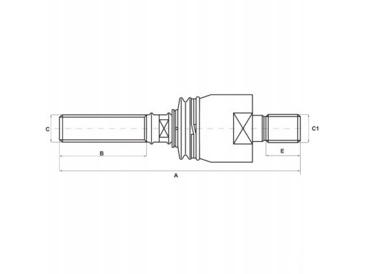 Stabilizator przegubu m28x1,5r m22x1,5r 224mm jcb