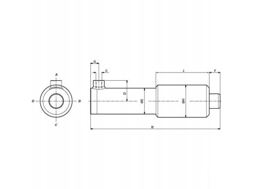 Siłownik cylinder hydrauliczny jednostronny 30/250