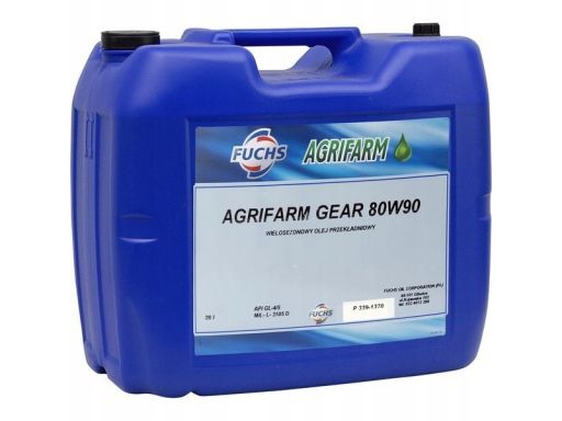 Olej przekładniowy agrifarm gear 80w90 20l fuchs