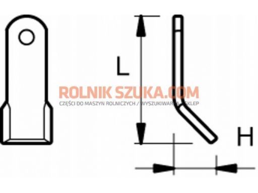 Nóż bijakowy celli 115x40x8 fi-16,5mm