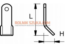 Nóż bijakowy celli 115x40x8 fi-16,5mm