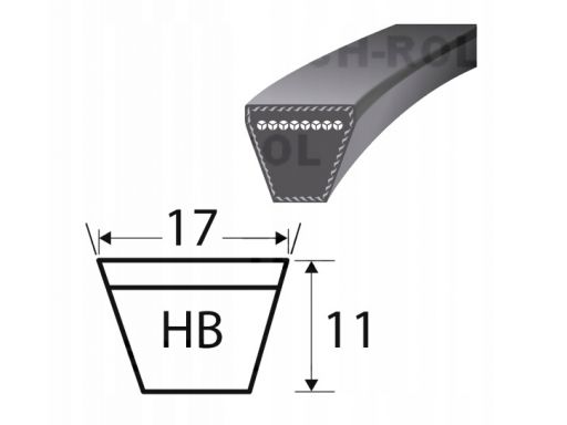 Pas klinowy biały hb1400 b1400 b 1400 stomil sanok