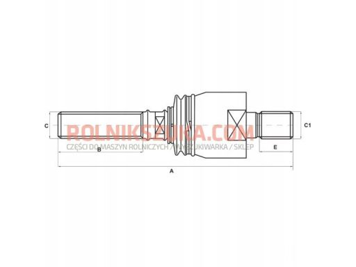 Stabilizator przegubu m28x1,5r m26x1,5r 234mm al16