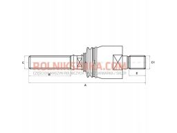 Stabilizator przegubu m28x1,5r m26x1,5r 234mm al16