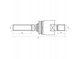 Stabilizator przegubu m28x1,5r m26x1,5r 234mm al16