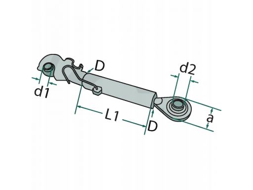 Łącznik górny john deere 2 kat. al176473