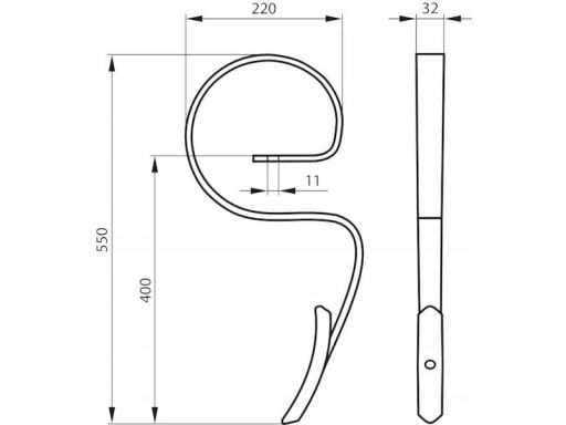 Ząb wąski agregatu kpl 32x10mm sprężyna pazur