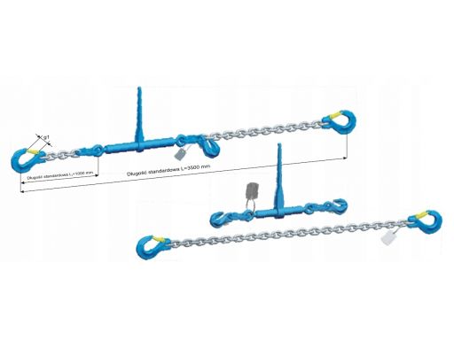 Odciąg łańcuchowy dwuczęściowy 3,5m 10mm 63kn