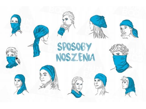 Komin ocieplany polar szal chusta szalik snow