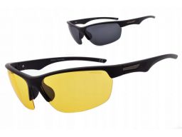Polaryzacyjne okulary sportowe czarne i żółte