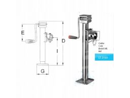 Stopka podporowa 560 mm 900 kg simol lt 2153 z ram