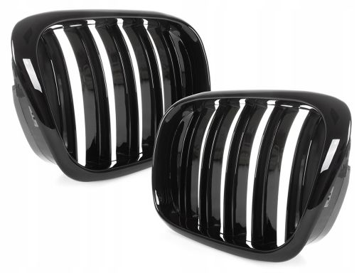 Black glossy atrapa grill nerki bmw 5 e39 lift 00-