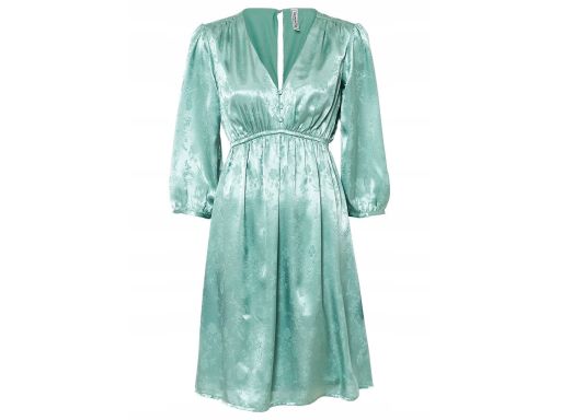 B.P.C sukienka satynowa we wzory zielona 36.