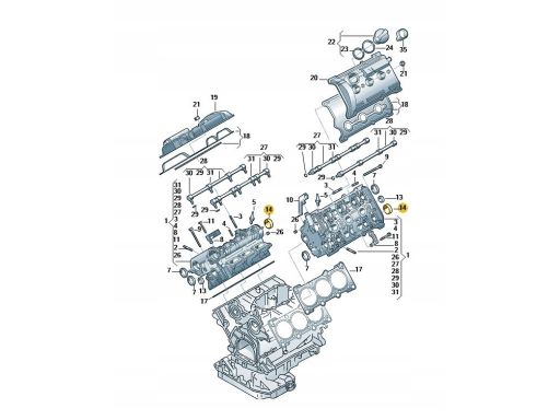 Zaślepka Rozrządu VW Passat B5 Touareg Phaeton V6 V8 078103113E OEM