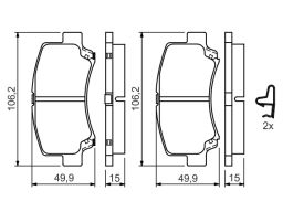 0 986 424 626 Klocek Hamulcowy Kpl. Przód , Pasuje Do: Chery A1, Suzuk